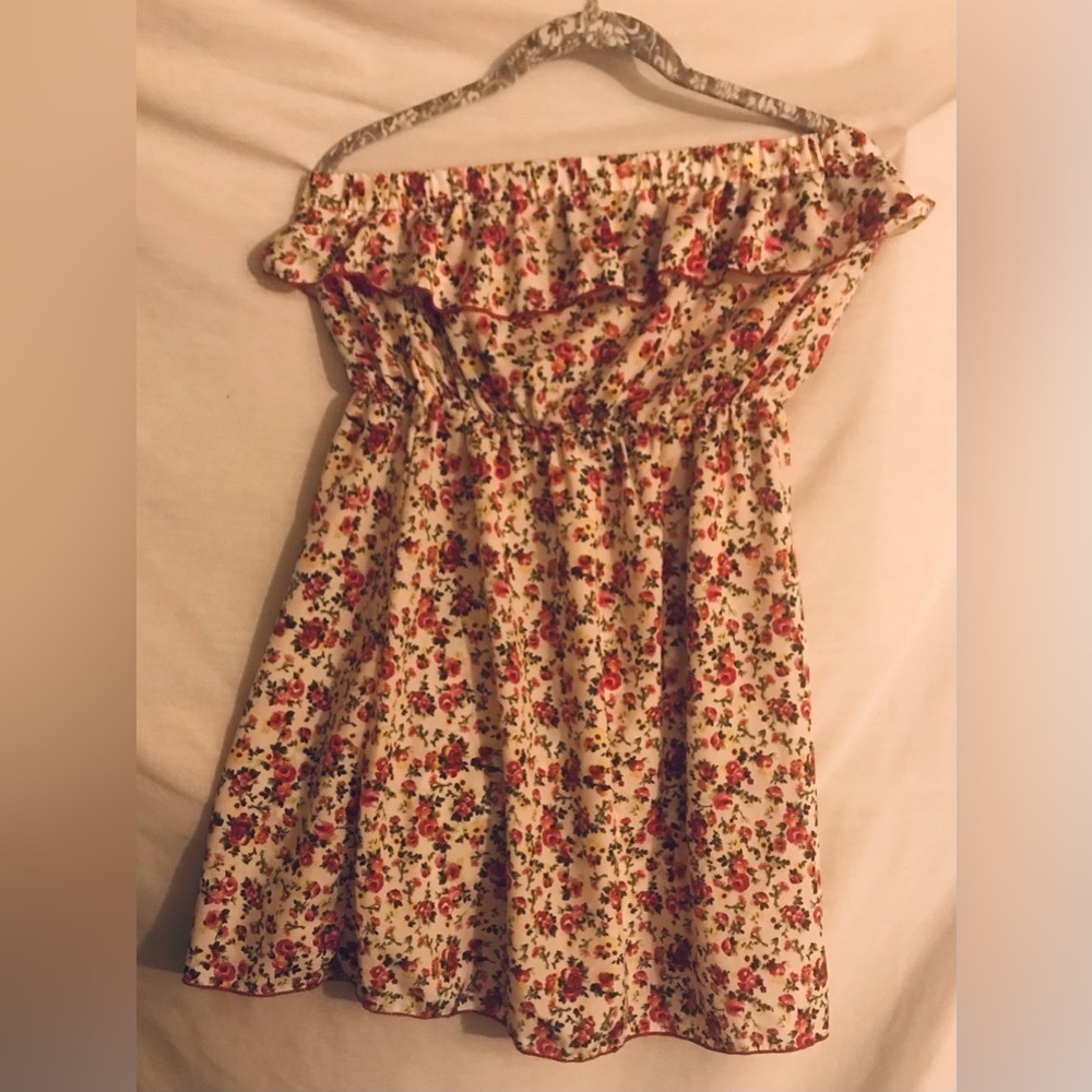 Vintage Jung Kim USA Long Floral Off Shoulder Blouse Size Large - Picture 5 of 8